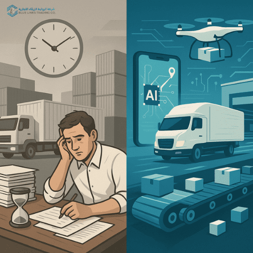 مقارنة بين التوريد التقليدي والرقمي الحديث.