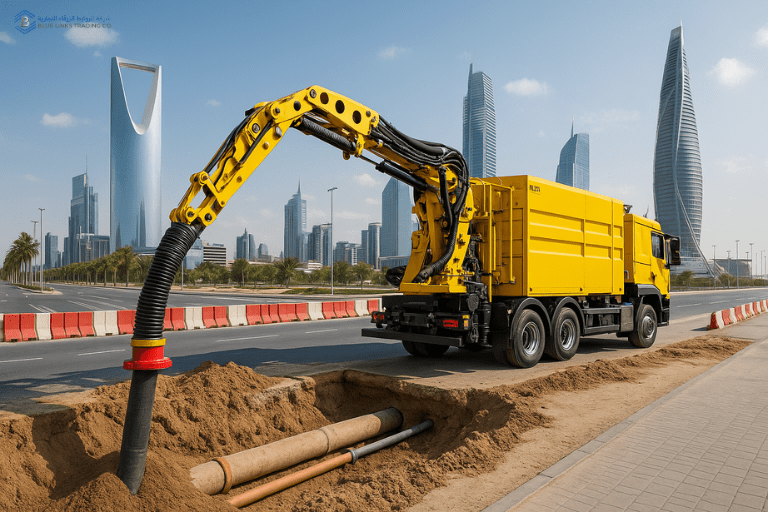 MTS suction excavator working in Riyadh city infrastructure