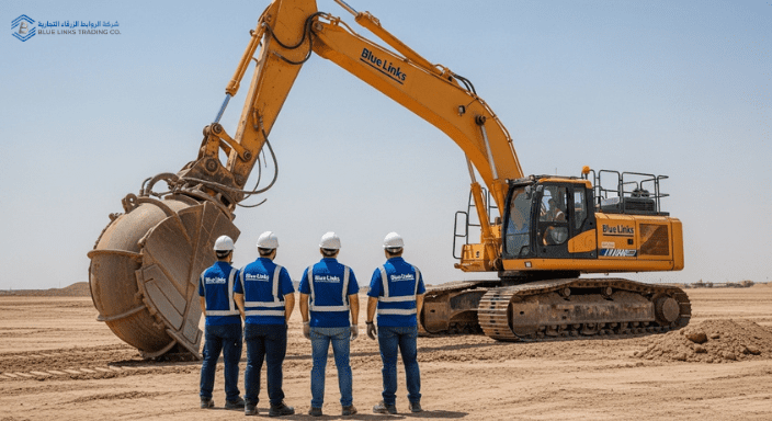 High-tech warehouse automation and delivery tracking in a Saudi logistics center.