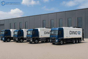 عرض كامل لطرازات حفارات DINO من شركة MTS من DINO4.5 حتى DINO12 في ساحة صناعية حديثة بألمانيا.