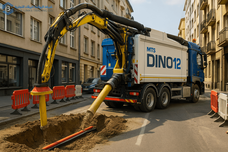 MTS DINO12 performing safe excavation in a busy urban environment. Excavation Risk Management