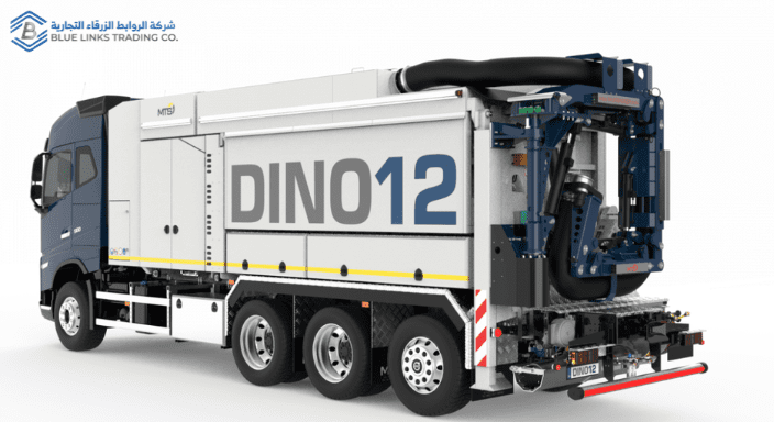 DINO12 high-capacity suction excavator with up to 12 m³ container for continuous heavy-duty excavation.