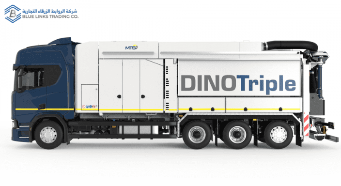 DINOTRIPLE triple-fan suction excavator engineered for deep excavation and long-distance suction.