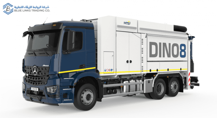 DINO8 all-purpose suction excavator with 8 m³ capacity for municipal and infrastructure work.