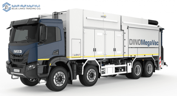 DINOMEGAVAC quadruple-fan suction excavator providing extreme power for industrial and deep excavation tasks.