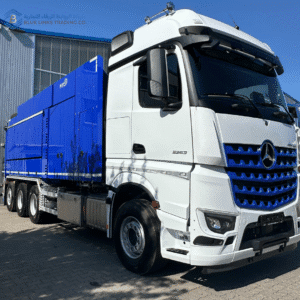 MTS suction excavator mounted on a Mercedes-Benz chassis, designed for high-efficiency non-destructive excavation in Saudi infrastructure projects. Suction Excavation in Saudi Railway Projects