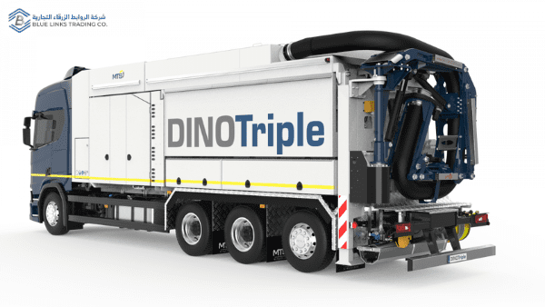 DINOTRIPLE Suction Excavator for Demanding Excavation Sites DINOTRIPLE Suction Excavator rear angle view highlighting system integration