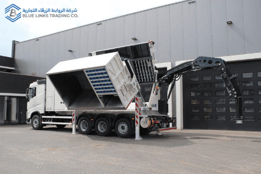 MTS DINO 12 spoil tank with hydraulic tipping system