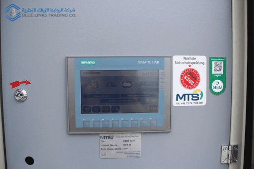 Industrial control panel integrated into MTS DINO 12 suction excavator system