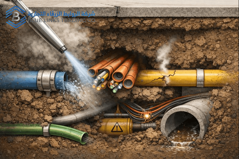 لماذا تعتمد مشاريع الطرق على الحفر بالشفط بدل الحفر التقليدي؟ سير عمل الحفر الدقيق في مشاريع الطرق دون إظهار المعدات