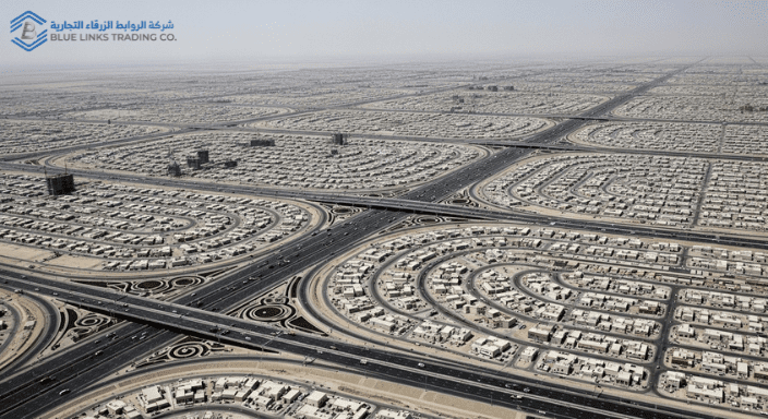 لماذا أصبح الحفر التقليدي فجأة مخاطرة في السعودية؟ منظر جوي يوضح حجم وتعقيد المشاريع العملاقة للبنية التحتية في السعودية