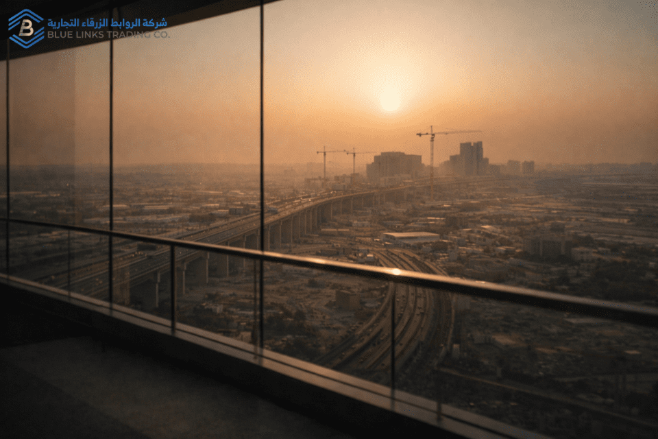 لماذا انتقل قرار الحفر إلى مجلس الإدارة في السعودية؟ ممر بنية تحتية سعودي تحت مراقبة تنفيذية يرمز للظهور التنظيمي.