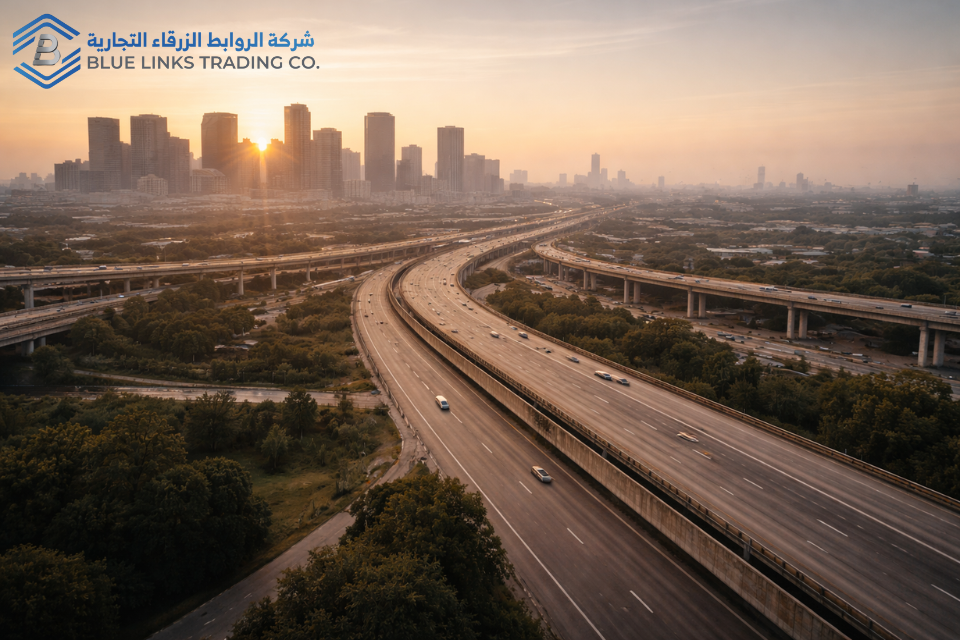 Excavation Strategy: Financial Exposure & Delay Risk Infrastructure skyline at sunrise symbolizing strategic foresight and governance stability.