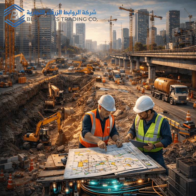 Modern infrastructure excavation risk caused by dense underground utility networks.