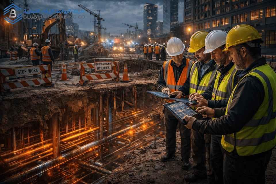 Infrastructure teams responding to excavation mistakes inside a large construction project