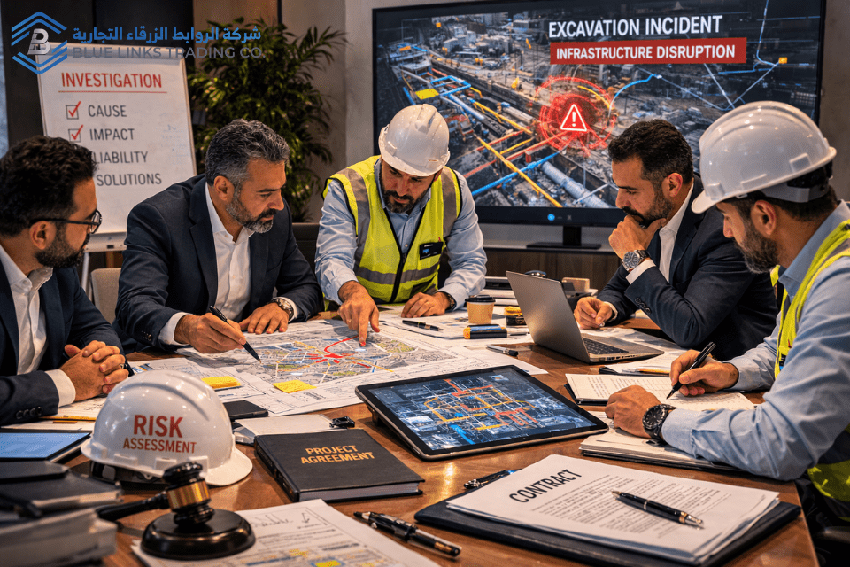 Project leaders reviewing contracts after excavation mistakes caused infrastructure disruption
