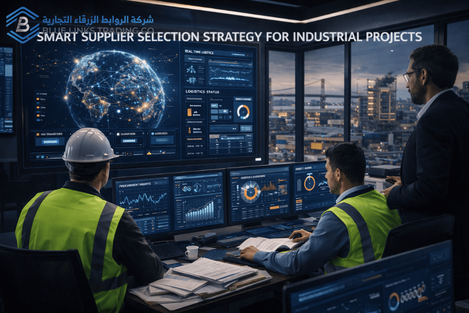 Supplier Selection Industrial Projects: Hidden Losses Modern digital supply chain strategy with real-time monitoring