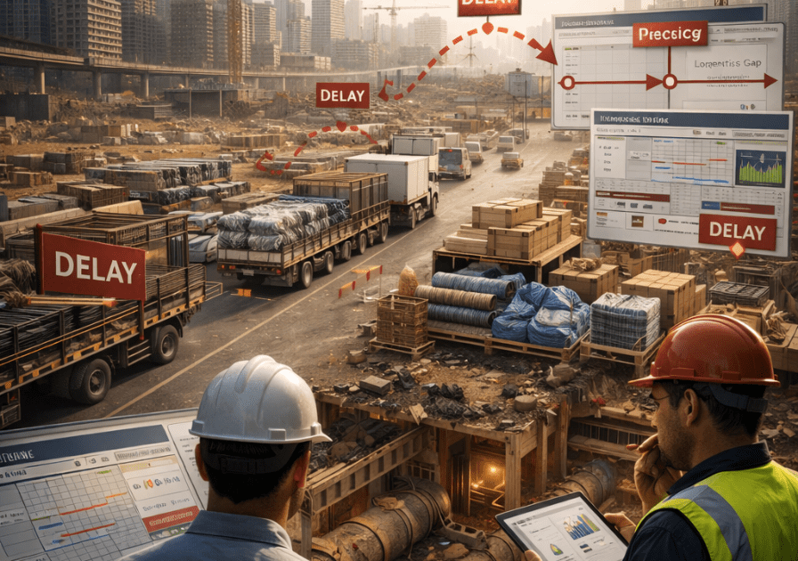 اضطراب في سير عملية التوريد وتأثيره على سلسلة الإمداد والجدول الزمني للمشروع