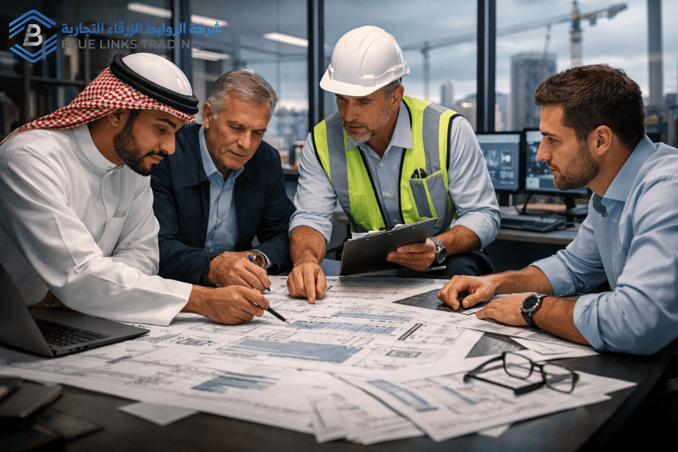 مرحلة تخطيط المشروع التي تُظهر قرارات التوريد قبل بدء التنفيذ