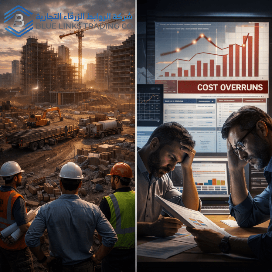 تعاني من تأخيرات التوريد في المشاريع؟ الحل هنا التأثير المالي والتشغيلي لتأخيرات التوريد على المشاريع الإنشائية