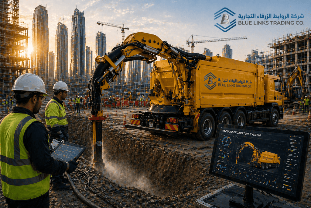 Advanced excavation equipment working efficiently in a modern construction site