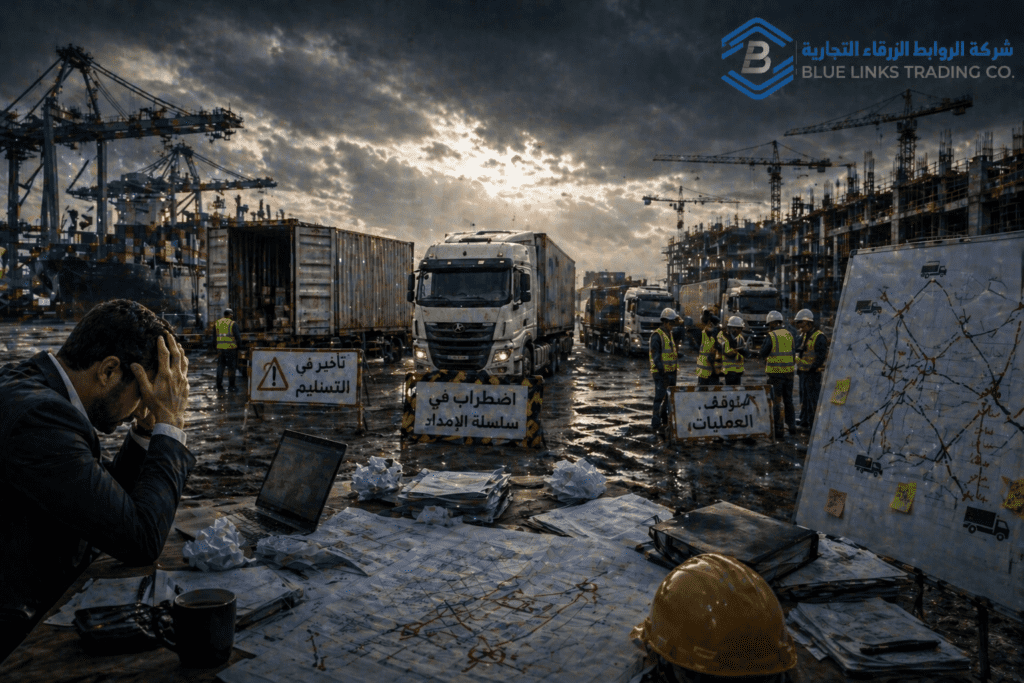 اضطراب في سلسلة التوريد يسبب ضعف الكفاءة وتأخير المشاريع