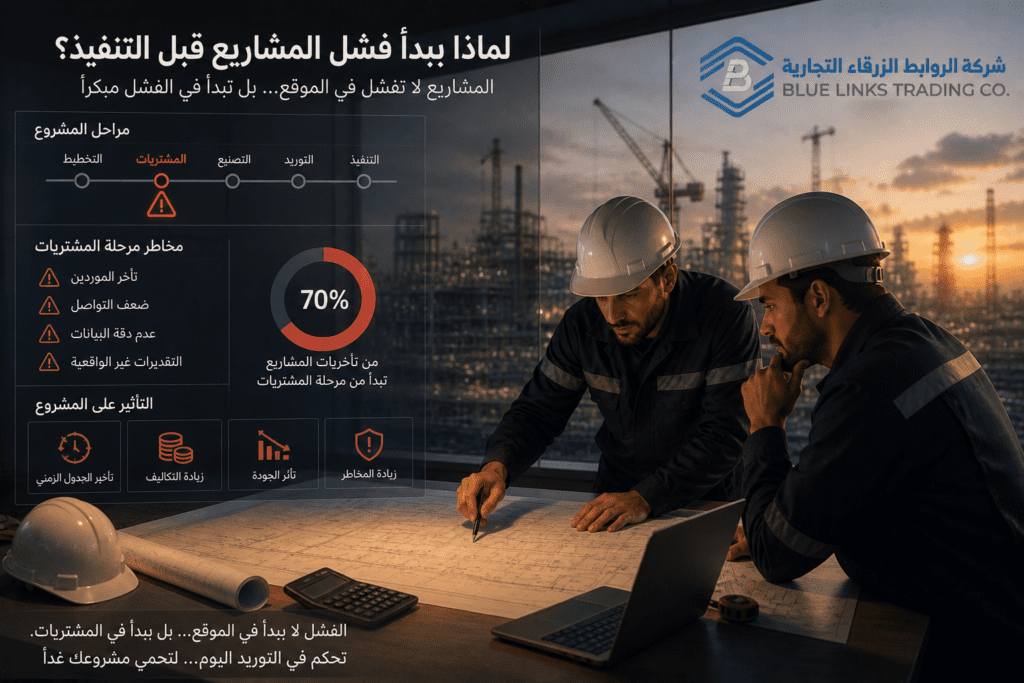 فشل مبكر في مرحلة المشتريات يؤثر على الجدول الزمني لتنفيذ المشروع