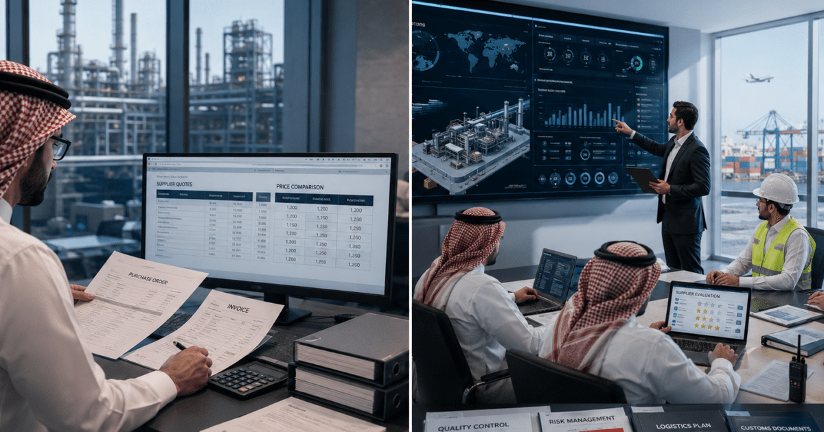 شرح الفروق الأساسية بين توريد المشاريع والشراء التقليدي