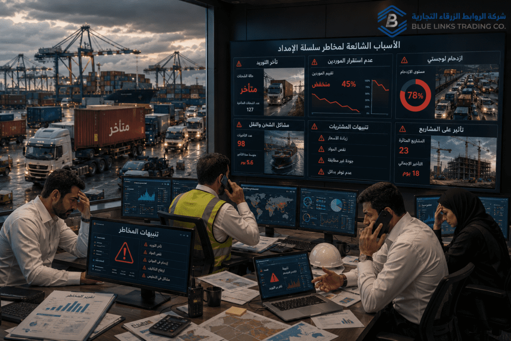 الأسباب الشائعة لاضطرابات سلسلة الإمداد في المشاريع الصناعية