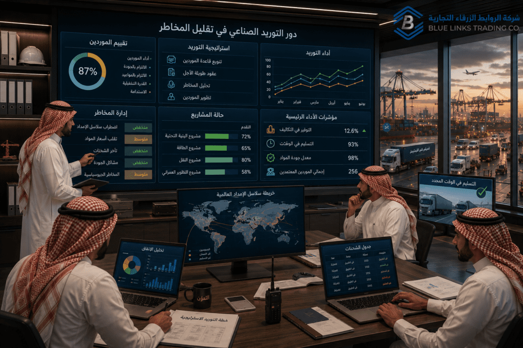 عمليات التوريد الصناعي التي تقلل مخاطر المشاريع