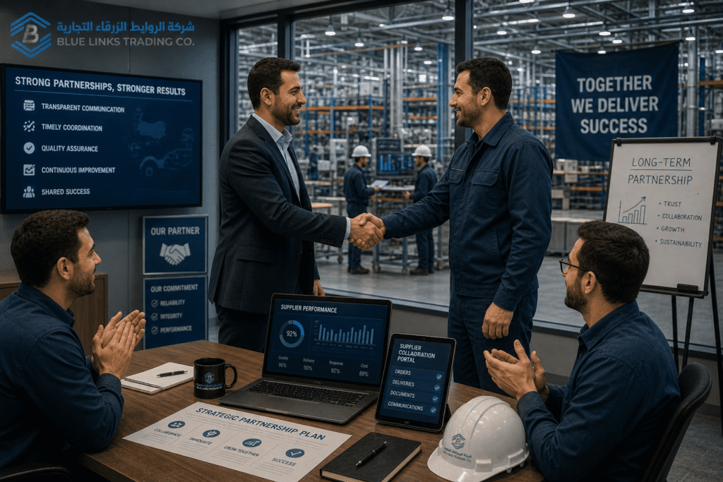 Strong supplier relationships in industrial procurement and expediting