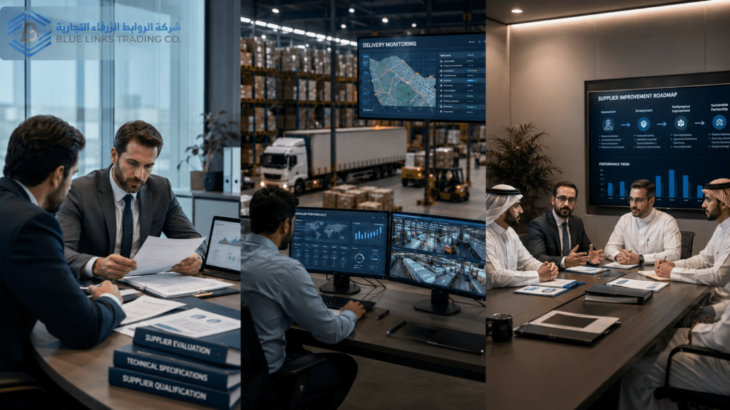 Three phases of supplier performance management in industrial procurement.
